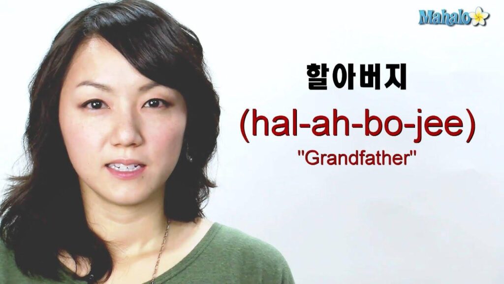 How do you say grandfather in korean ?