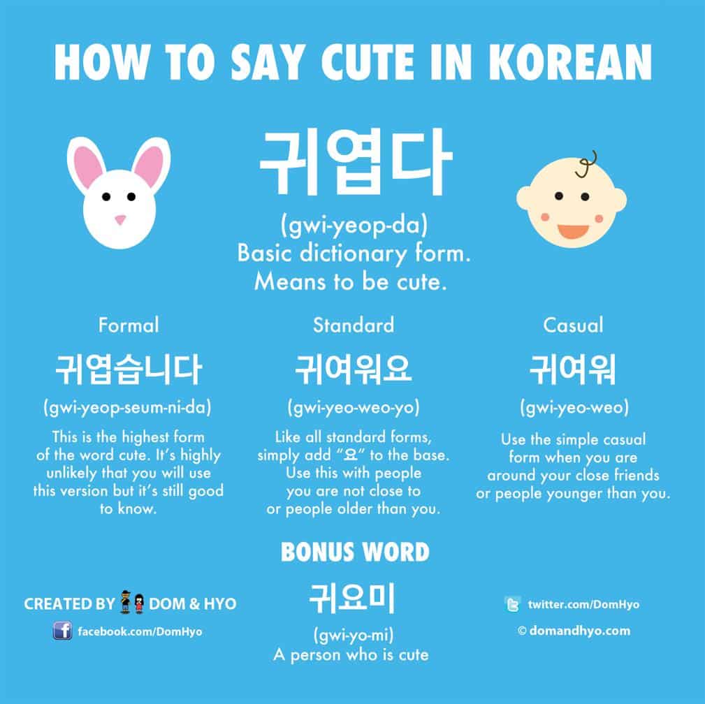 How to say cute in korean ?
